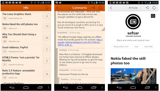 Hacker News - Tech news apps