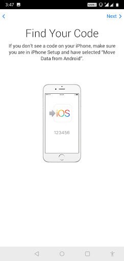 insert code in move to ios application on android