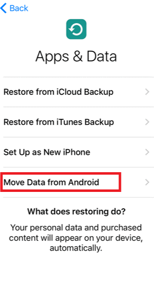 move data from android to ios easily