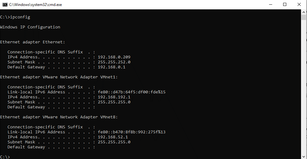 Check IP address