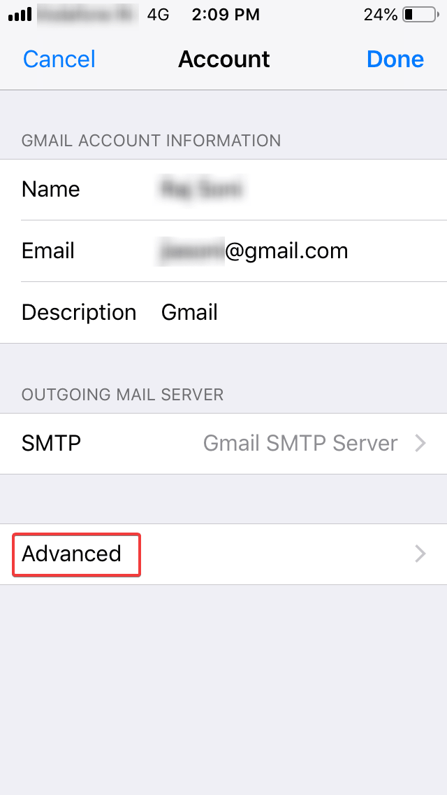 Click On advanced Feature on iPhone Setting