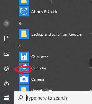 Go to the Windows Setting