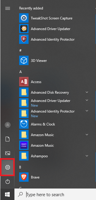 Open settings - Connect wireless printers in windows