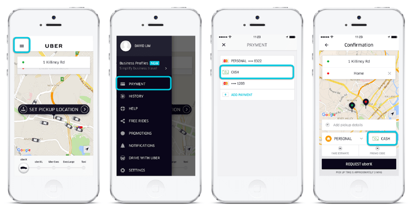 uber how to add payment method