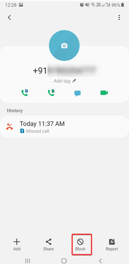 block unwanted call on Android