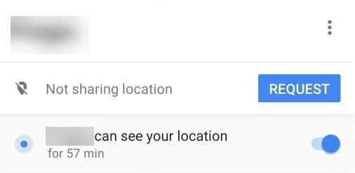 request for sharing location