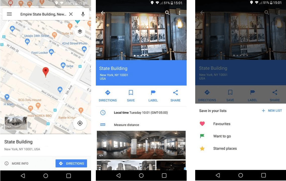 save favourite location on google maps