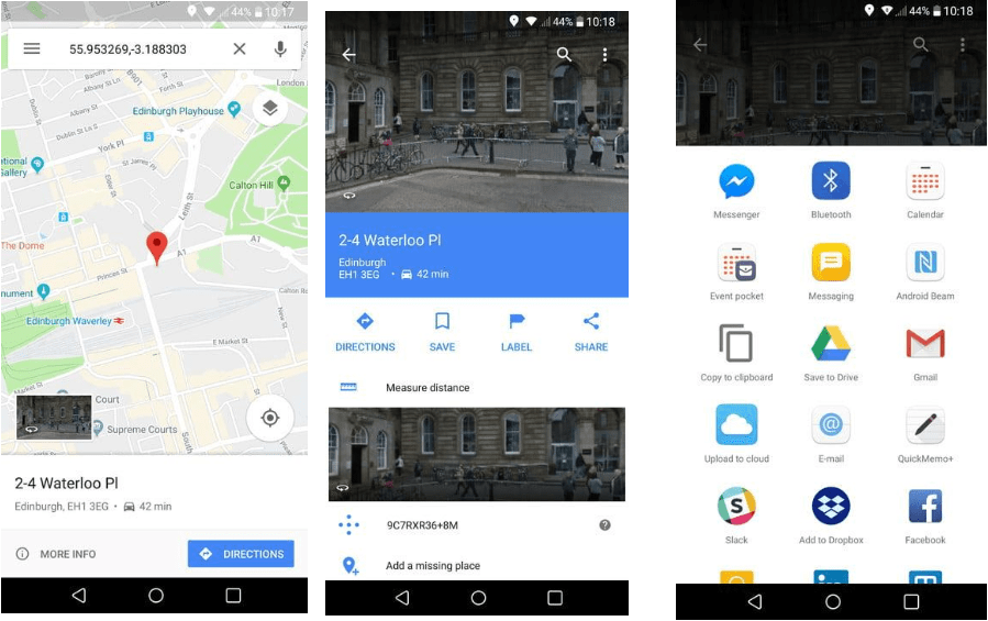 share location using google maps