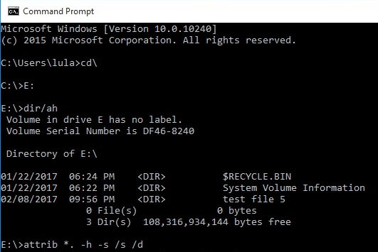 Manually Retrieving the deleted files