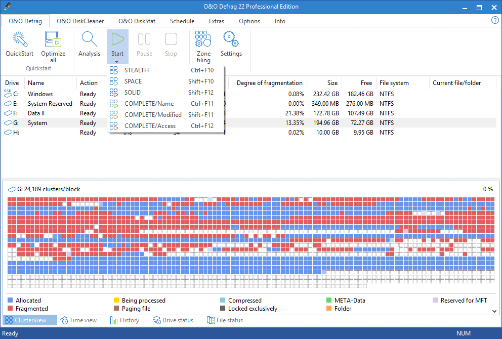 defragmentation in windows 7 ultimate