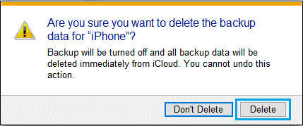 click on Delete buttons