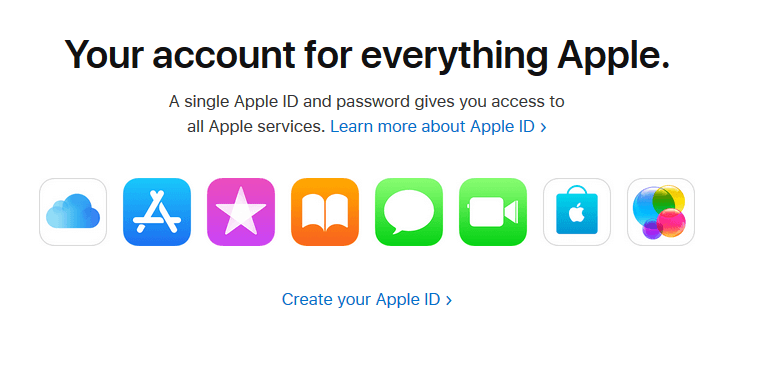Create Apple ID Link