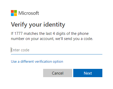 Verify your identity