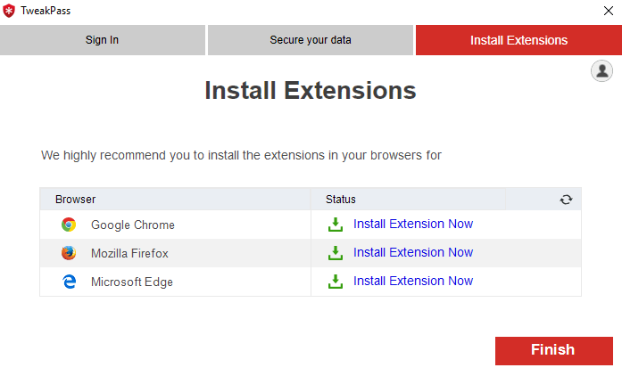 Install extension
