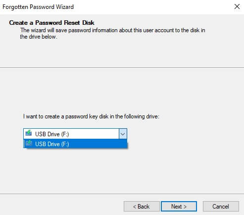 Password Reset Disk_Windows 10_ 2 step
