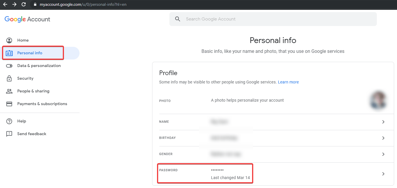 Personal Info