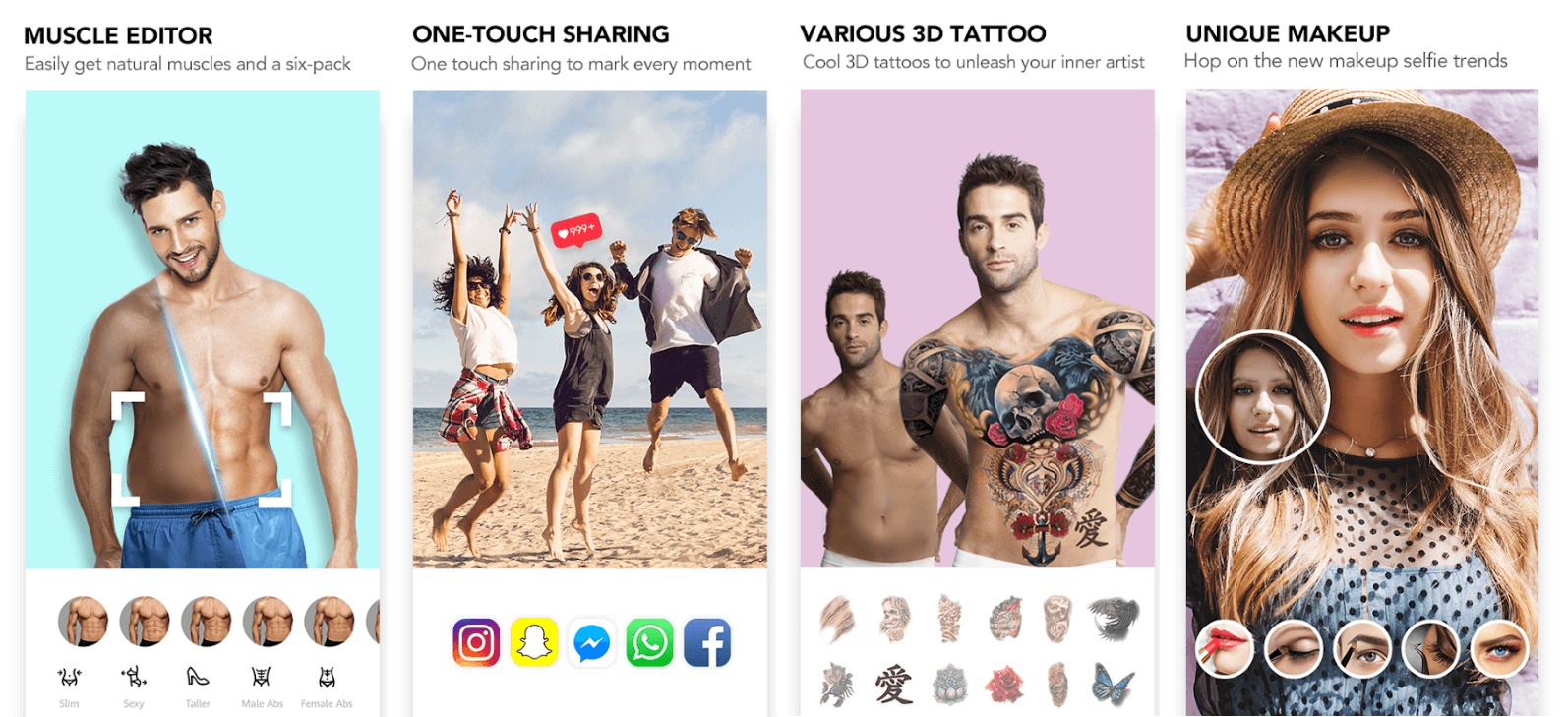 sweet camera features - Android App