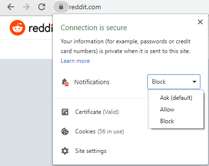 Managing Website Notifications