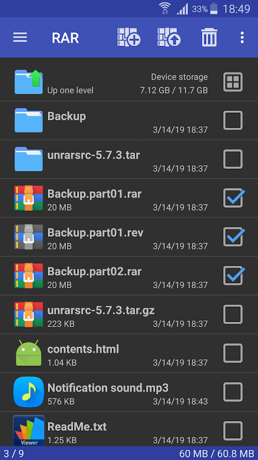 RAR - RAR file opener for Android