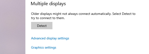 Advanced Display setting