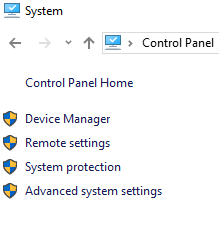 Advanced system settings