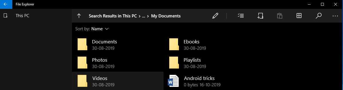 New File Explorer Dark mode