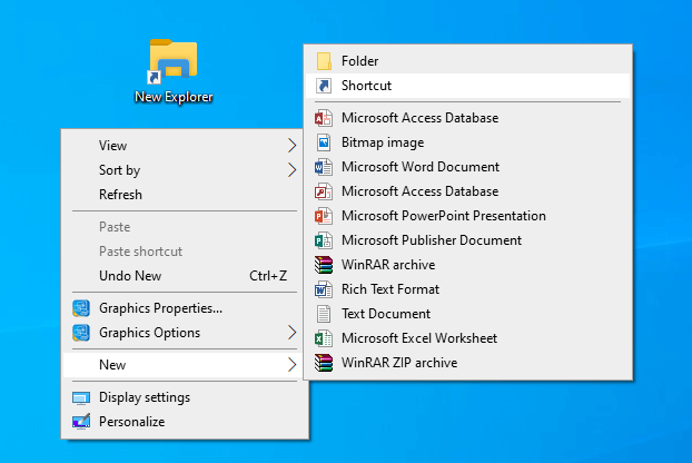 New File Explorer Shortcut