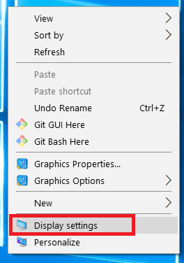 Select Display Settings