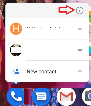 Select the App info icon