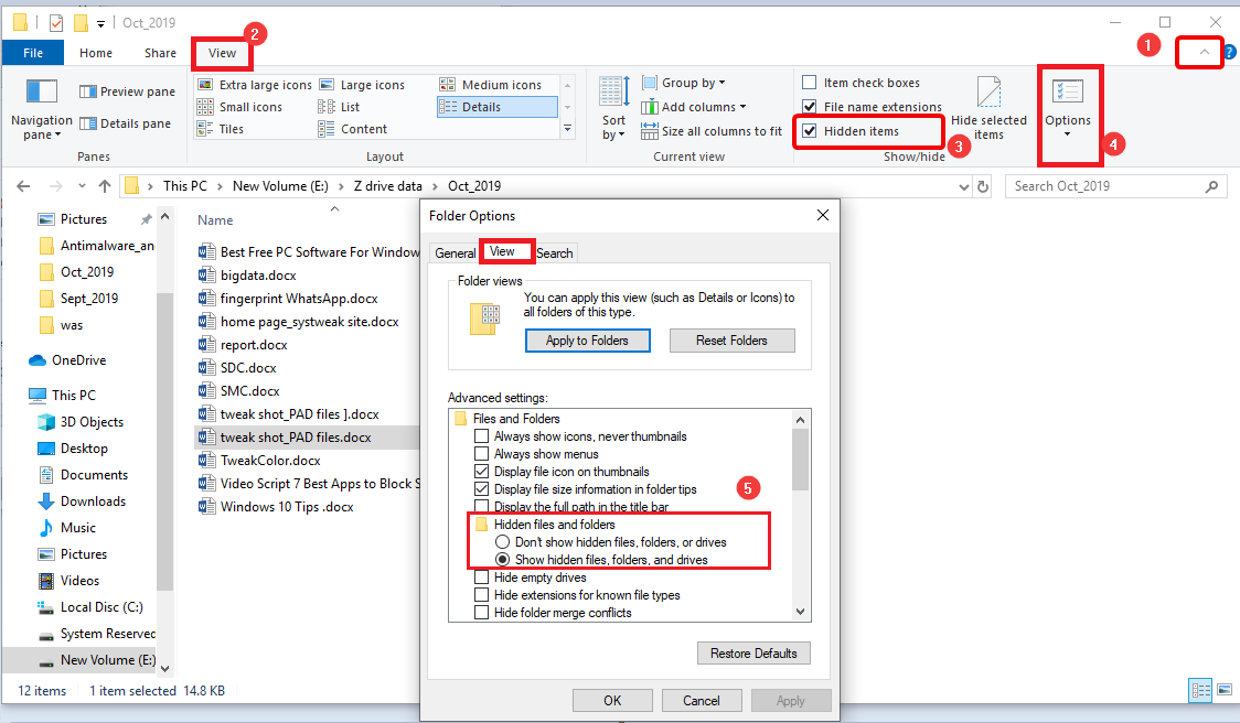 How To Show And Hide Files In Windows 10