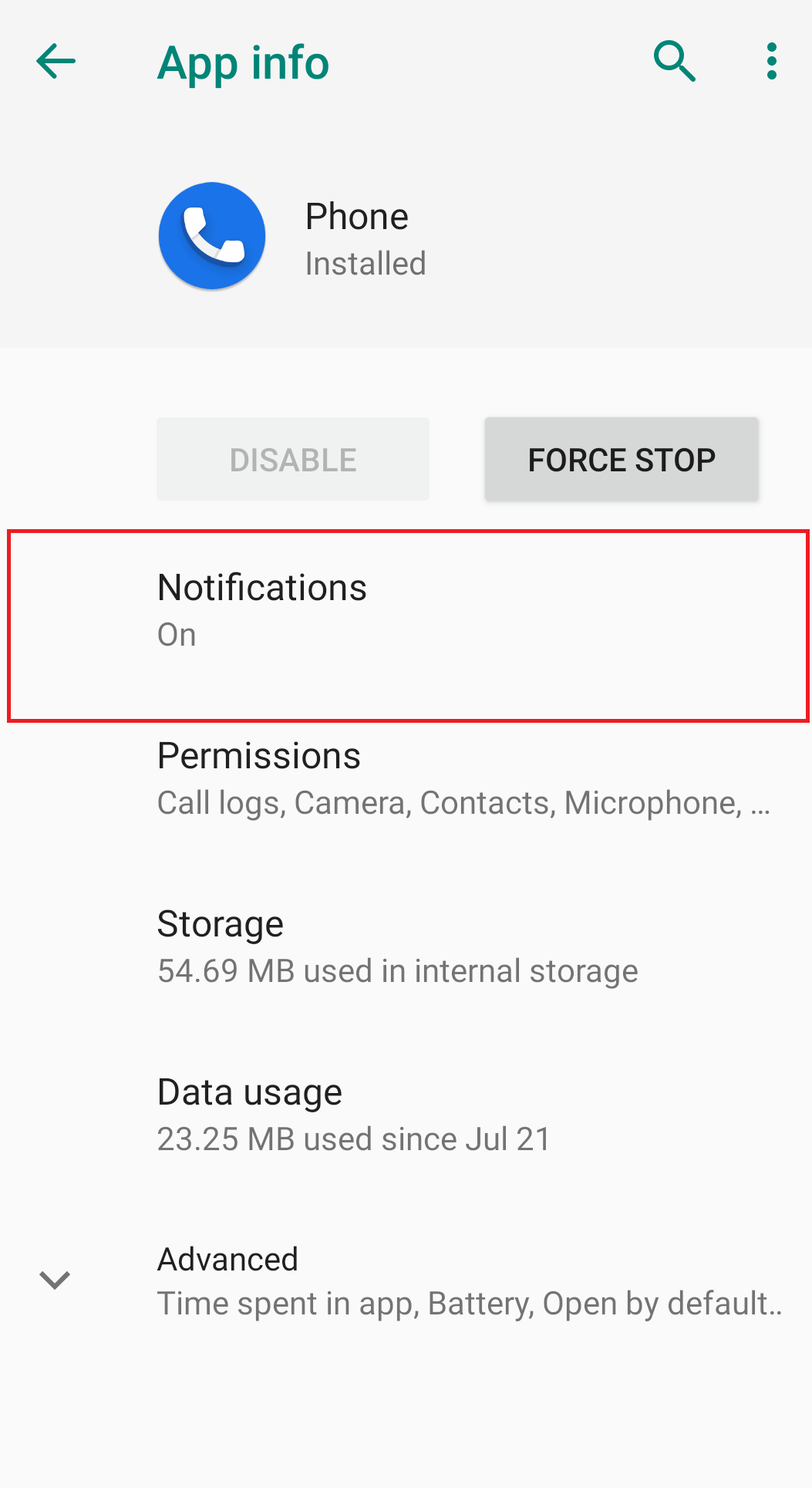 Tap on Notifications