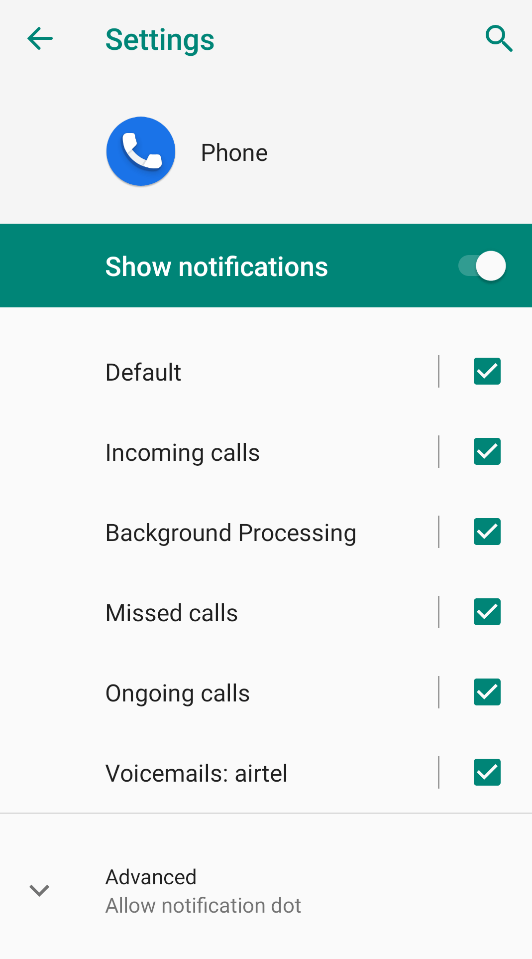 Toggle On Show Notifications