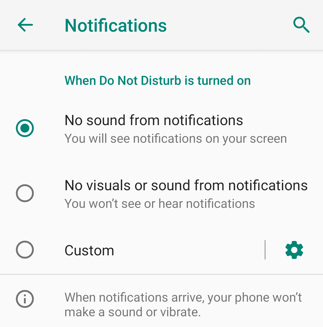 Uncheck No visuals or sound from notifications Option