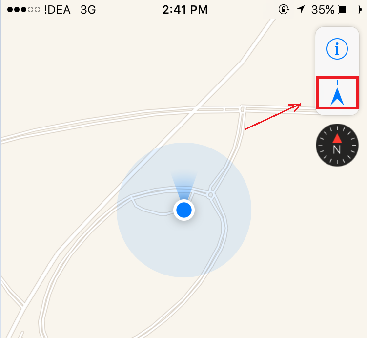 Apple Maps Blue Circle Enable Compass In Apple Maps On Iphone