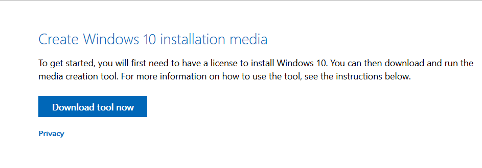 Windows 10 install.