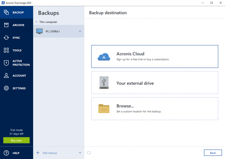 acronis true image full backup