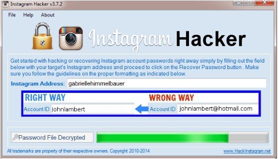 instagram password decryptor