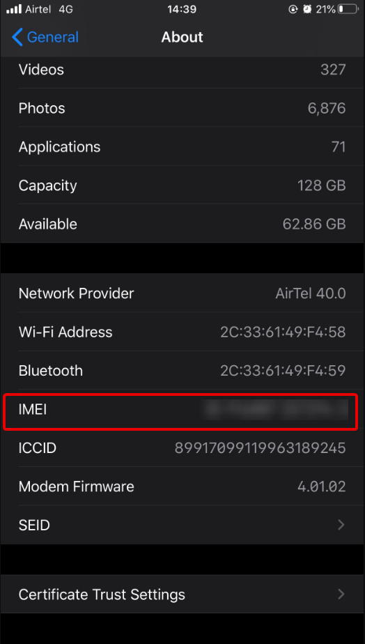 How To Check Imei Number Of Iphone And Android
