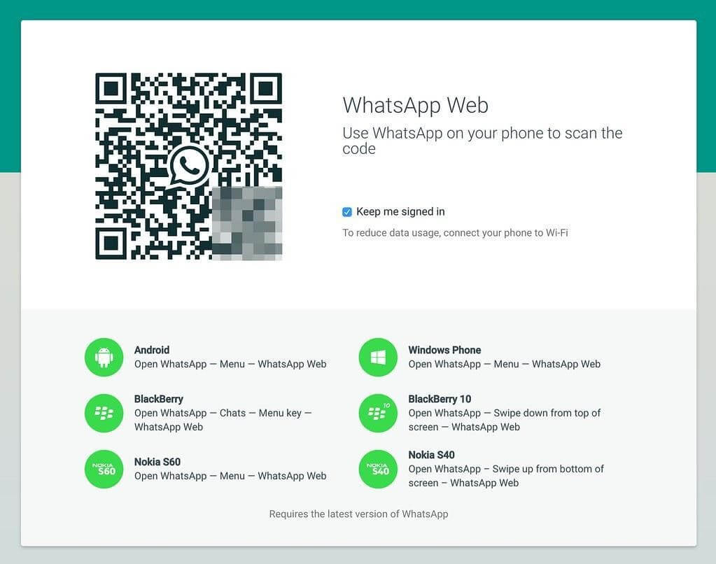 web whatsapp corn