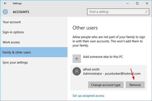 How to Create or Delete User Account Windows 10