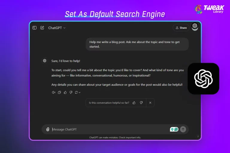 How to Set ChatGPT Search as Your Default Search Engine
